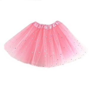 Kids - Pink Tutu with Shiny Silver Stars