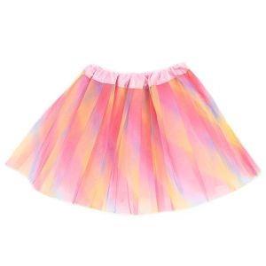 Kids - Pastel Pink and Rainbow Striped Tutu Skirt