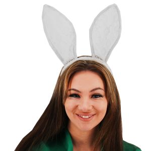 Lace Bunny Ear Headband - White
