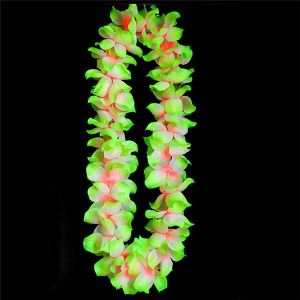 Green Hawaiian Flowered Party Lei