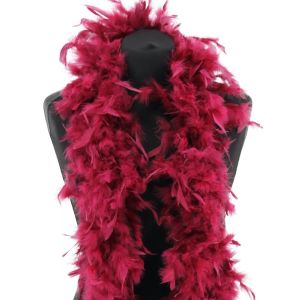 Luxury Burgundy Red Wine Feather Boa – 80g -180cm