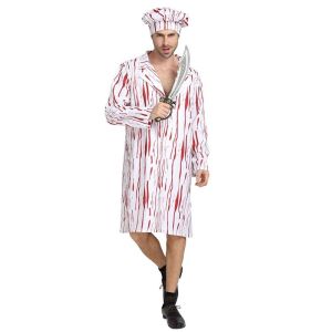 Male Bloody Chef Fancy Dress Halloween Costume - One Size