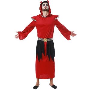Male Red Satan Halloween Fancy Dress Costume – One Size