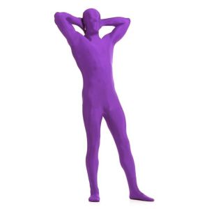 Adult Sized Second Skin Morf Suit In Purple