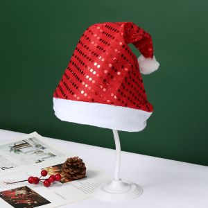Red Sequin Santa Christmas Hat 