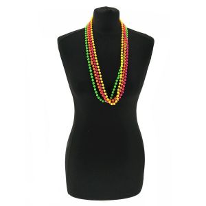 Pack of 4 80’s Style Neon Bead Necklaces