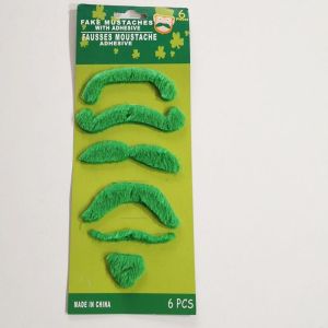 Pack of 6 St. Patrick’s Day Green Moustache 