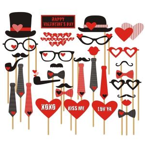 Pack Of 33 Valentines Day Props On Sticks