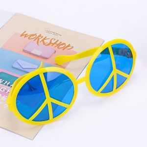 Giant CND 'Peace' Party Glasses - Yellow