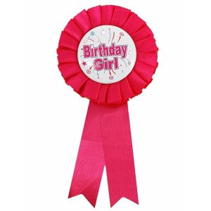 Pink ‘Birthday Girl’ Rosette Badge