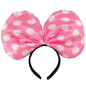  Large Mouse Style Light Pink Dot Bow 