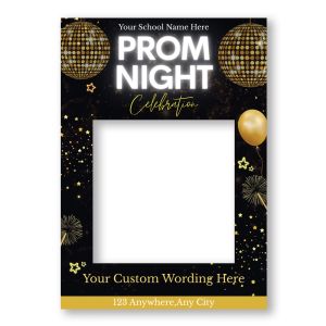 CUSTOM Prom Night Black & Gold Fully Printed Posing Frame - No. 037