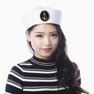 Sailors Cap With Badge Black Anchor