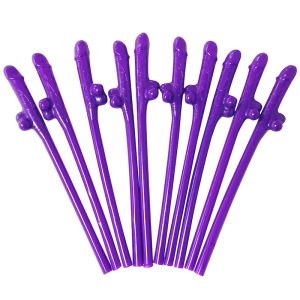 Willy Straw Purple (10 Pack)