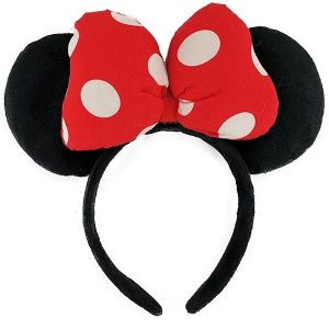 3D Red Spotty Bow Mouse Ears