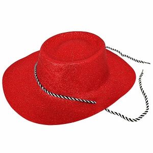 Red Glitzy Western Cowboy Cowgirl Hat