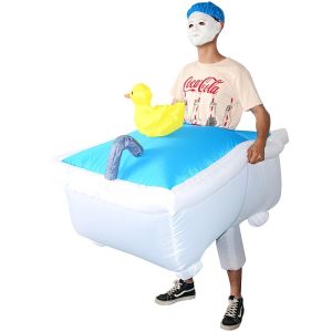 Rubber Duckie Bathtub Inflatable Illusion Fancy Dress Costume