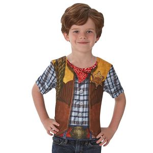 Rubie's Cowboy Print Boy's World Book Day T-Shirt - Large 7-8 Years