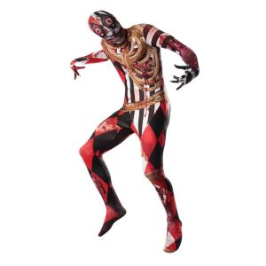 Scary Zombie Acrobat Circus Performer Men’s Halloween Costume Large