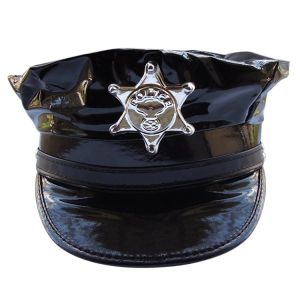 Shiny PVC Gay Cop Hat