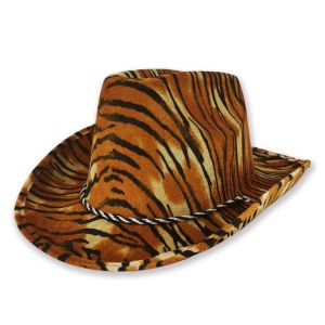 Western Style Cowboy & Cowgirl Hats - Tiger Print