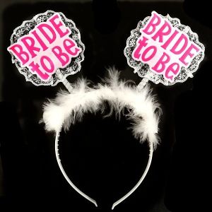 Lace ‘Bride to Be’ White and Pink Headband