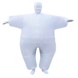 White Super Sumo Jumbo Morf Inflatable Fancy Dress Costume
