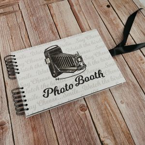 Good Size, White Photo Booth Style Guestbook With Plain Pages 
