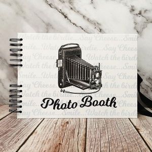Good Size, White Photo Booth Style Guestbook with 6x4 Portrait Slip-in Pages