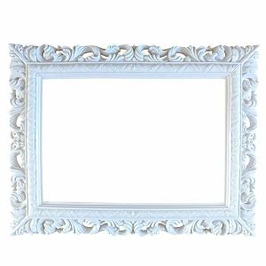 White Antique Style Square Posing Frame