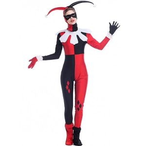 Jester Style Clown Women's Fancy Dress Costume - UK 8