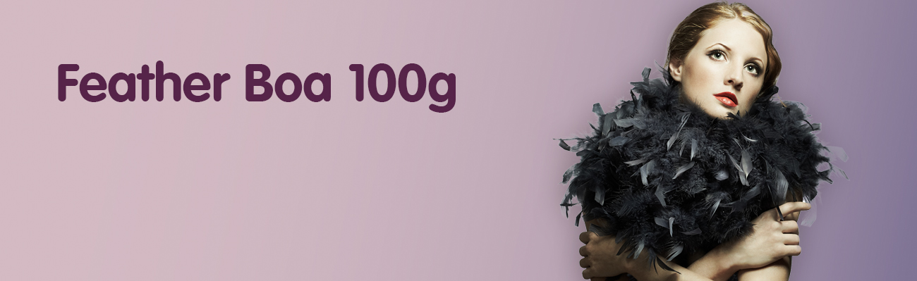 girl wearing 100g feather boa